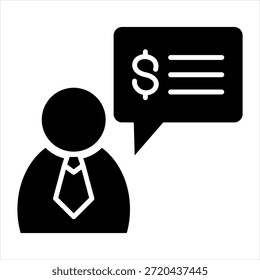 Vektorgrafik mit dem Symbol "Financial Advisor Glyphe"