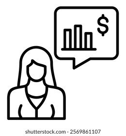 Financial Advisor Icon Element For Design
