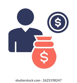 Elemento de ícone do Financial Advisor para design