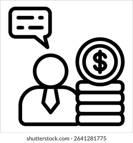Financial Advisor Icon Element For Design