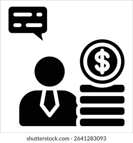 Financial Advisor Icon Element For Design