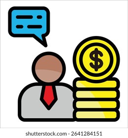 Financial Advisor Icon Element For Design