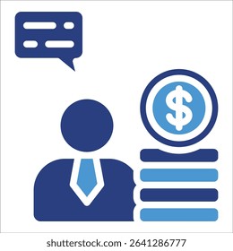 Financial Advisor Icon Element For Design
