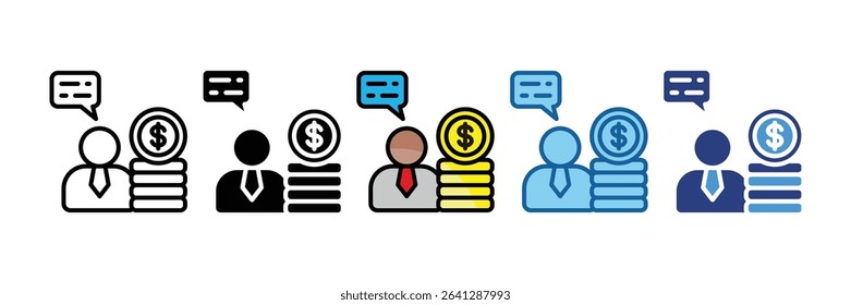 Financial Advisor Icon Element For Design