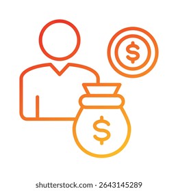 Elemento de ícone do Financial Advisor para design