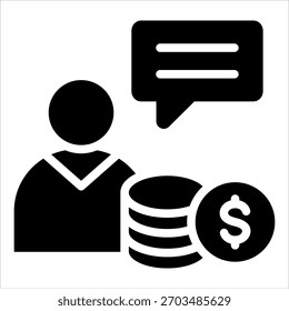Elemento de icono de asesor financiero para diseño