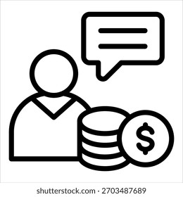 Elemento de icono de asesor financiero para diseño