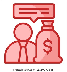 Financial Advisor-Symbolelement für Design