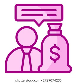 Elemento de ícone do Financial Advisor para design