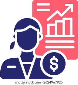 Ilustração do Vetor de Preenchimento do Ícone do Financial Advisor
