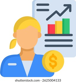 Ícone do Financial Advisor - Ilustração de Vetor Simples