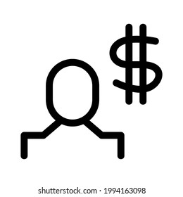 financial advisor icon or logo isolated sign symbol vector illustration - high quality black style vector icons
