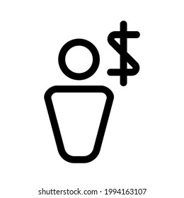 financial advisor icon or logo isolated sign symbol vector illustration - high quality black style vector icons
