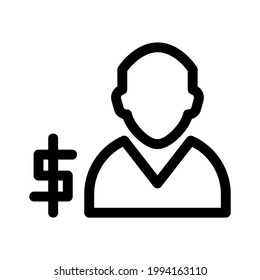 financial advisor icon or logo isolated sign symbol vector illustration - high quality black style vector icons
