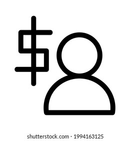 financial advisor icon or logo isolated sign symbol vector illustration - high quality black style vector icons
