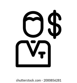 financial advisor icon or logo isolated sign symbol vector illustration - high quality black style vector icons
