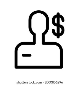 financial advisor icon or logo isolated sign symbol vector illustration - high quality black style vector icons
