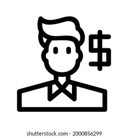 financial advisor icon or logo isolated sign symbol vector illustration - high quality black style vector icons
