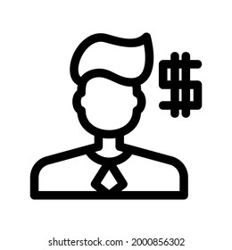 financial advisor icon or logo isolated sign symbol vector illustration - high quality black style vector icons
