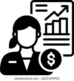 Ilustração de Vetor Misto do Ícone do Financial Advisor