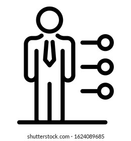 Financial advisor icon. Outline financial advisor vector icon for web design isolated on white background