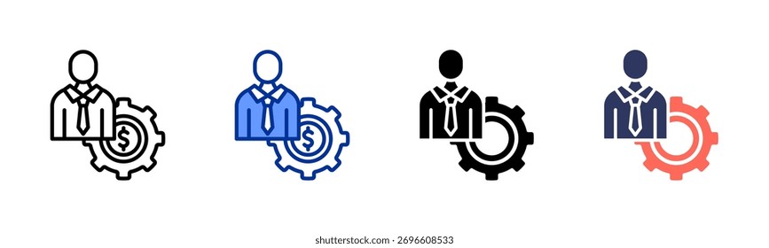 Financial Advisor-Symbolblatt für mehrere Stilkollektionen