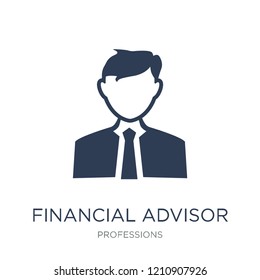Financial Advisor icon. Trendy flat vector Financial Advisor icon on white background from Professions collection, vector illustration can be use for web and mobile, eps10