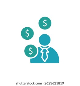 financial advisor icon. vector.Editable stroke.linear style sign for use web design,logo.Symbol illustration.