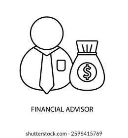 financial advisor icons  symbol vector elements for infographic web