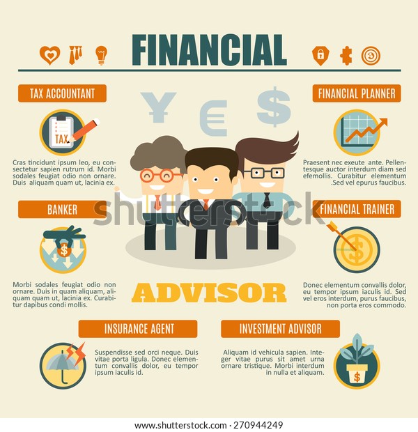 Financial Advisor Infographics Tax Accountant Banker | Royalty ...