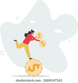 Financial advisor, investment consultant, success woman investor or finance professional concept.character for design.