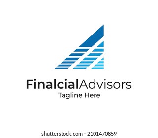 Financial Advisor Logo Design Template Vector Icon Elegant Luxury