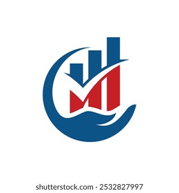 Financial Advisor logo with hand and check symbol design