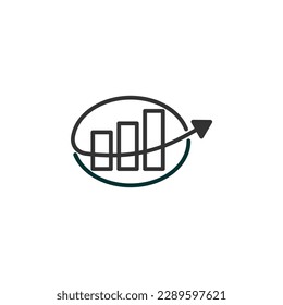 plantilla de logotipo del asesor financiero. Identidad de la marca Ilustración de iconos. Ilustración aislada y plana. Gráfico vectorial