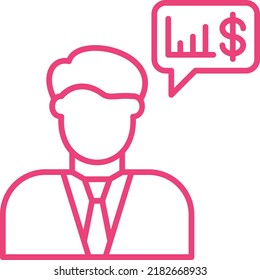 Financial Advisor vector icon. Can be used for printing, mobile and web applications.