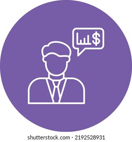 Financial Advisor vector icon. Can be used for printing, mobile and web applications.