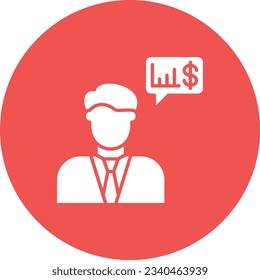 Financial Advisor vector icon. Can be used for printing, mobile and web applications.