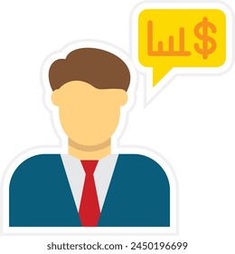 Financial Advisor vector icon. Can be used for printing, mobile and web applications.