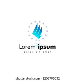 Financial Advisors Logo Design Template Vector Icon, accounting logo with star