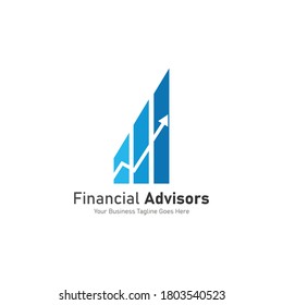 Finanzberater Logo Design Vorlage Vektorsymbol Design.