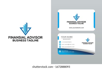 Logotipo de asesores financieros.Diseño Icono de vectores de plantillas modernas Ilustración de vectores aislados
