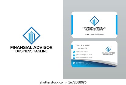 Logotipo de asesores financieros.Diseño Icono de vectores de plantillas modernas Ilustración de vectores aislados