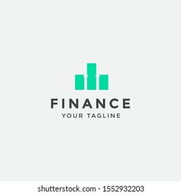 Financial Advisors Market Charts Logo design abstract vector template. Finance company Logotype concept