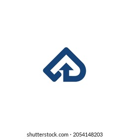 Financial Advisors Market Charts Logo design abstract vector template.