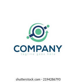 Financial Advisors Market Charts Logo design abstract vector template