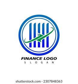 Financial Advisors Market Charts Logo design abstract vector template.

