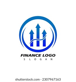 Financial Advisors Market Charts Logo design abstract vector template.
