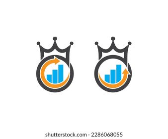 Financial Advisors Statistic Chart Stats Logo Concept sign icon symbol Design Element. Marketing, Corporate, Business, Finance Logotype. Vector illustration template