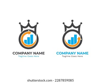 Financial Advisors Statistic Chart Stats Logo Concept symbol icon sign Design Element. Marketing, Corporate, Business, Finance Logotype. Vector illustration template
