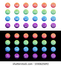 financial advisory icon set full color